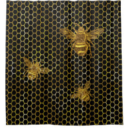 Cortina Para Box Colmeia da Rainha Dourada de Abelhas Espumantes Do