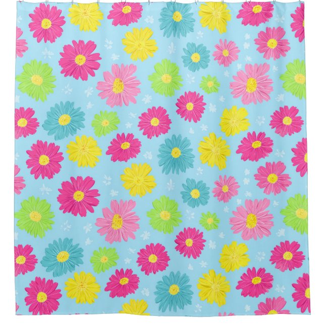 Cortina Para Box Colorful Daisies (Frente)