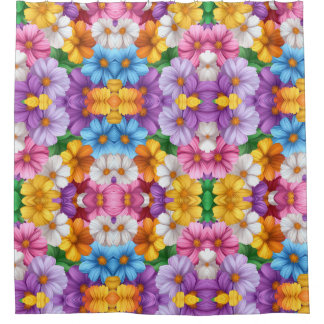 Cortina Para Box Colorful flower background vector illustration