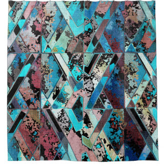 Cortina Para Box Colorful Geometric Abstract Pattern