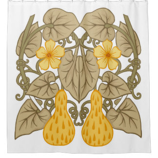 Cortina Para Box Composição da flor. Elementos no estilo art nouvea