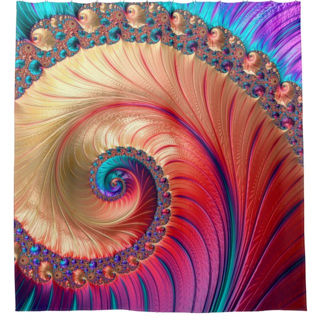 Cortina Para Box Computador abstrato gerou design Fractal. Um fraqu (Frente)