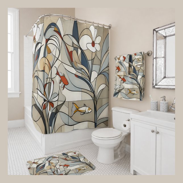 Cortina Para Box Conceder (Grant Shower-Towels-Mat set)
