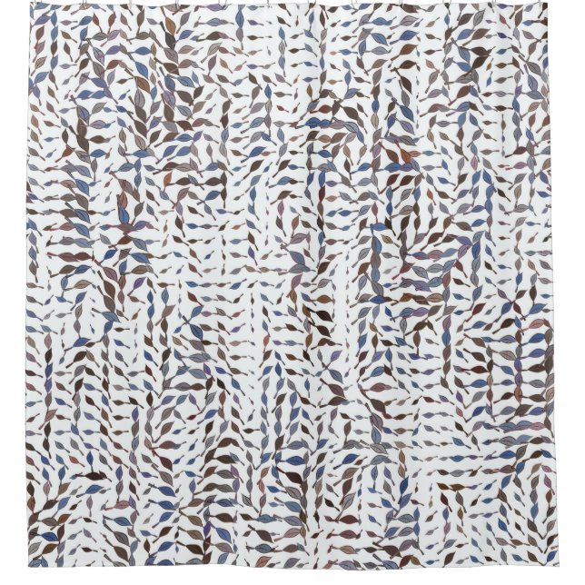 Cortina Para Box Conceptual background leaves drawing pattern. Styl (Frente)