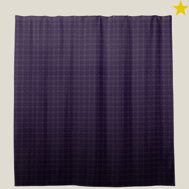 Cortina Para Box Conjunto de Banho Roxo Escuro com Xadrez Gradiente (Criador carregado)