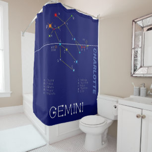 Cortina Para Box Constelação de Zodac Gemini