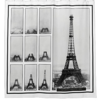 Cortina Para Box Construção da torre de Gustavo Eiffel em Paris