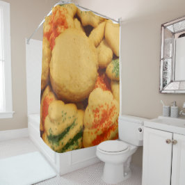 Cortina Para Box Cookies de Natal com Prensas de Açúcar