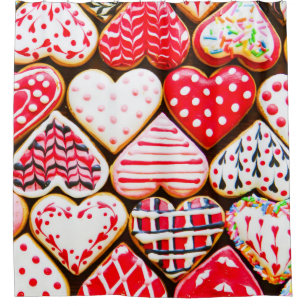 Cortina Para Box Cookies do coração de dia de os namorados: Amor ca