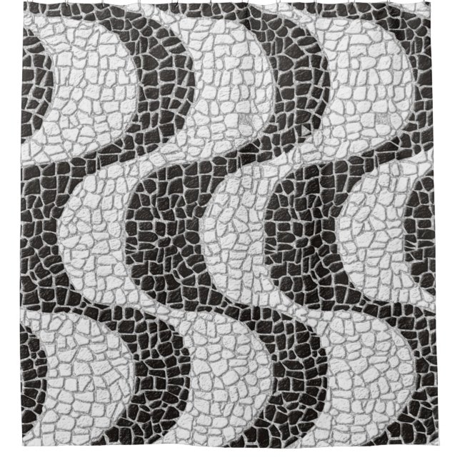 Cortina Para Box Copacabana Sidewalk Brazilian pattern (Frente)