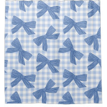 Coquete azul xadrez e laços