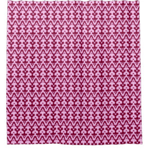 Cortina Para Box Cor damasco Ikat marroquina, Borgonha e Rosa