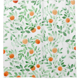Cortina Para Box Cor de Água da Proveniência Laranja Verde Tangerin