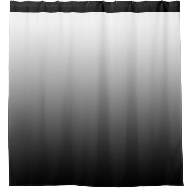 Cortina Para Box Cor dos Gradientes Suaves - branco preto + suas id (Frente)