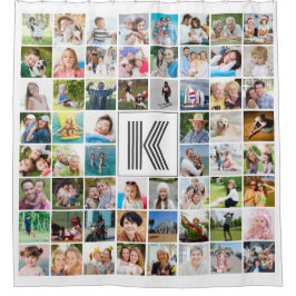 Cortina Para Box Cor Personalizada de Colagem de Fotos 60 Simples