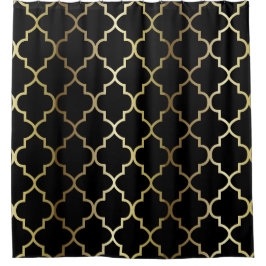 Cortina Para Box Cor preta e Dourado do teste padrão | DIY de