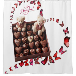 Cortina Para Box Coração de Amor