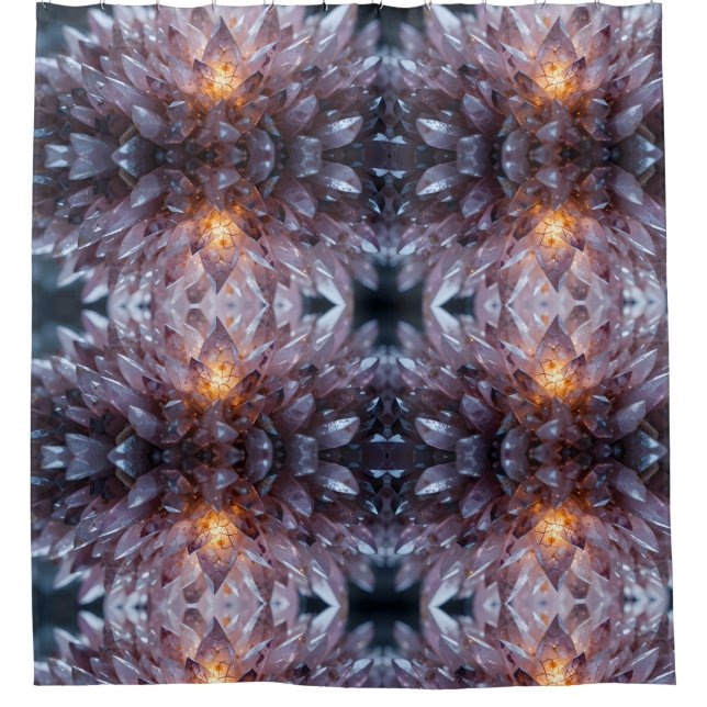 Cortina Para Box Coração de Cristal Radiante (Frente)