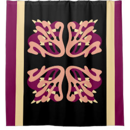 Cortina Para Box Corações de Arte Mínima Moderna