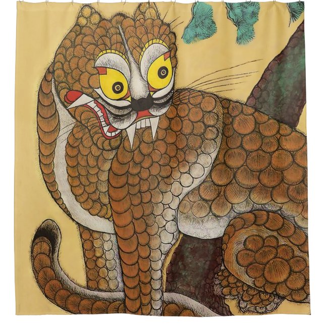 Cortina Para Box Coreano - Ugly Tiger Folk Minhwa (Frente)