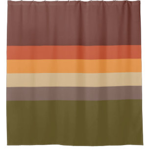 Cortina Para Box Cores do outono - amarelo alaranjado vermelho Tan