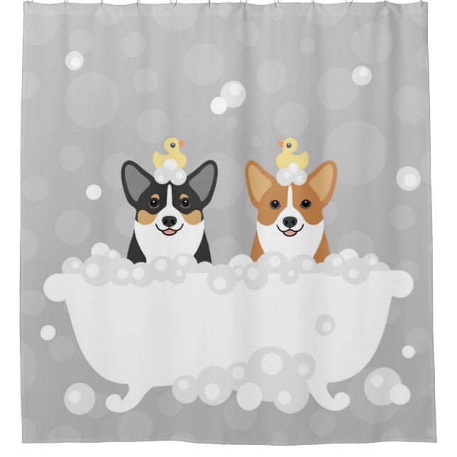 Cortina Para Box Corgi Chá Corgi (Frente)