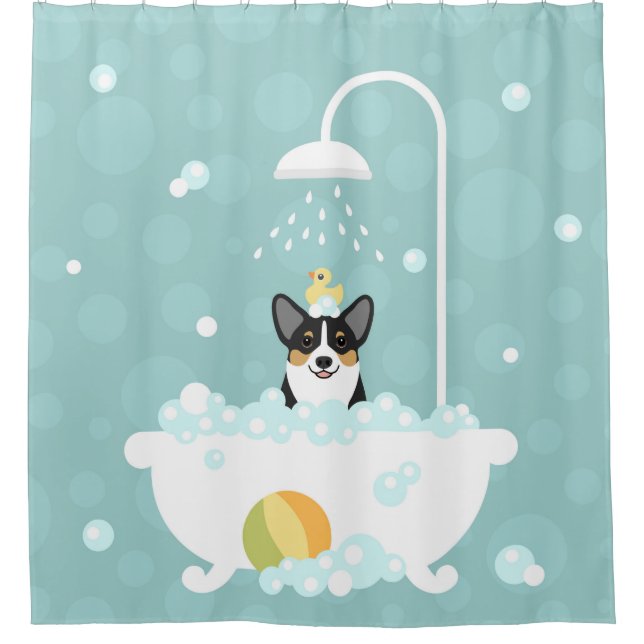 Cortina Para Box Corgi Chá Corgi (Frente)