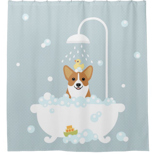 Cortina Para Box Corgi Chá Corgi (Frente)