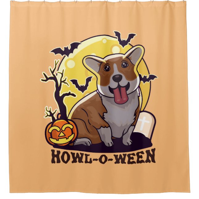 Cortina Para Box Corgi Howl-O-Ween (Frente)