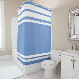 Cortina Para Box Cornflower Blue : Linhas Modernas em Branco