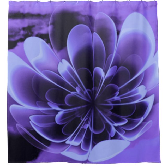 Cortina Para Box Corolla Azul Dobrada Para Cima De Petais (Frente)