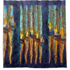 Cortina Para Box Cortina de chá abstrato