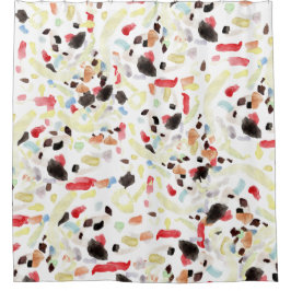 Cortina Para Box Cortina de Chá Abstrato Cheio Colorida Moderna