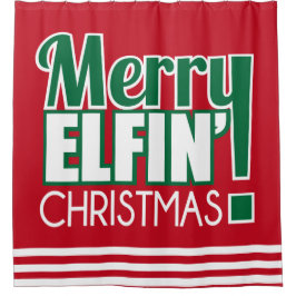 Cortina Para Box Cortina de chá alegre engraçada do Natal de Elfin