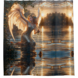 Cortina Para Box Cortina de Chá "Angelic Grace at Sunrise"