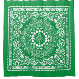 Cortina Para Box Cortina de Chá Bandana Verde-4