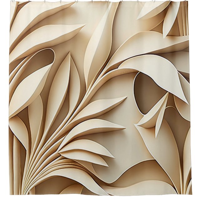 Cortina Para Box Cortina de Chá Beige Bamboo (Frente)