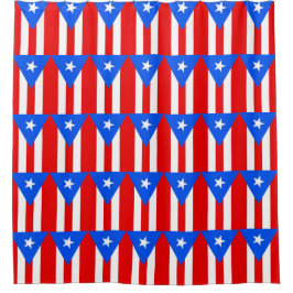 Cortina Para Box Cortina de chá com Bandeira de Porto Rico, EUA