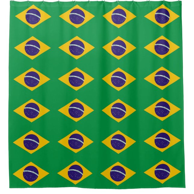Cortina Para Box Cortina de chá com Bandeira do Brasil (Frente)