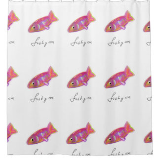 Cortina Para Box Cortina de chá com impressão de peixe