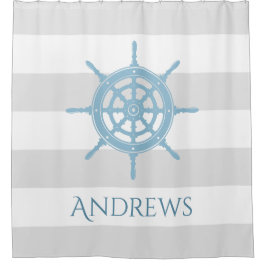 Cortina Para Box Cortina de chá conhecida azul da praia náutica da