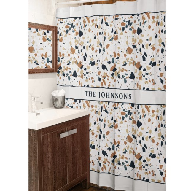 Cortina Para Box Cortina de Chá da Família Mosaica Beige (Criador carregado)