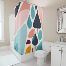 Cortina de Chá de Arte Moderna do Século médio