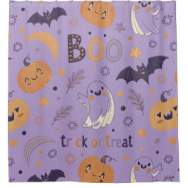 Cortina Para Box "Cortina de Chá de Halloween - Fantasmas, Bombeiro