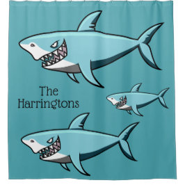 Cortina Para Box Cortina de chá de nome personalizado de tubarão le