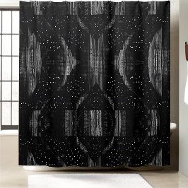 Cortina Para Box Cortina de Chá de Onda de Som Preto e Branco