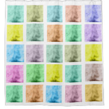 Cortina de Chá de Padrão de Aquarela ColoridaC