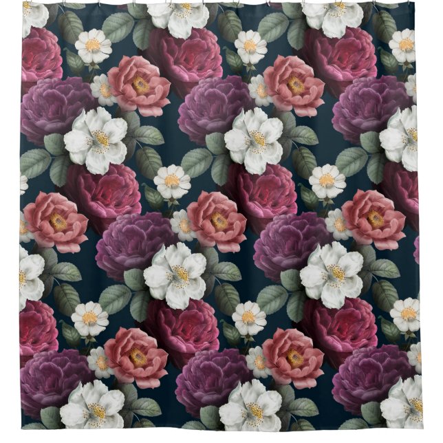 Cortina Para Box Cortina de Chá de Padrão Floral (Frente)