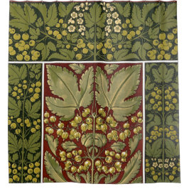 Cortina Para Box Cortina de Chá de Padrão Folha Antiquada