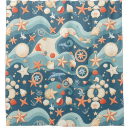 Cortina Para Box Cortina de Chá do Mapa Náutico da Vintage